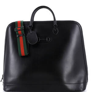 Gucci Large Horsebit 1955 Web Duffle Bag Leather